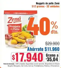 Alkosto Zenú nuggets de pollo oferta