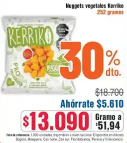 Alkosto Kerriko nuggets vegetales oferta