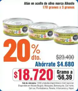 Alkosto Alkosto atún en aceite de oliva marca oferta