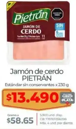 Olímpica Pietrán jamón de cerdo oferta