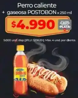 Olímpica Postobon perro caliente + gaseosa oferta
