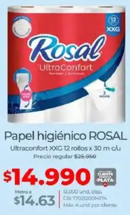 Olímpica Rosal papel higiénico oferta