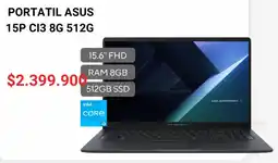 Claro Asus portatil 15p ci3 oferta