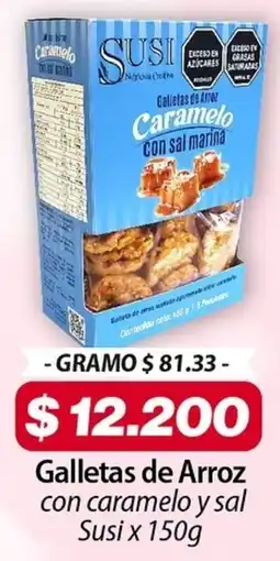 El Cámbulo Susi galletas de arroz con caramelo y sal oferta