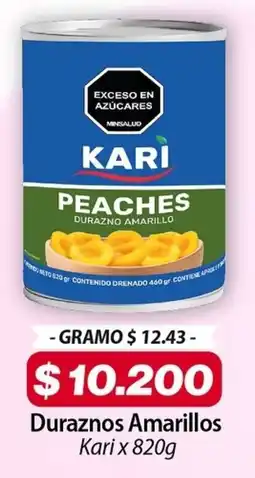 El Cámbulo kari duraznos amarillos oferta