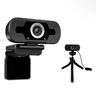 Falabella Webcam Camara Web Fullhd 2k Usb Microfono Tripode Color Negro oferta