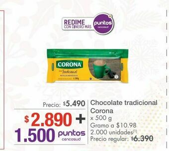 Metro Chocolate tradicional corona oferta