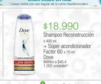 Jumbo Shampoo reconstrucción x 400 ml + súper acondicionador oferta