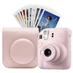 Falabella Combo Cámara Instantánea Instax Mini 12 Rosa Flor + Estuche y Papel oferta