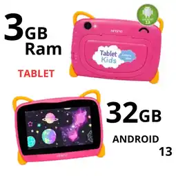 Falabella Tablet Niños 3GB RAM Android 13 Wifi Rosado oferta