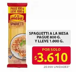 Ara A La Mesa spaquetti oferta
