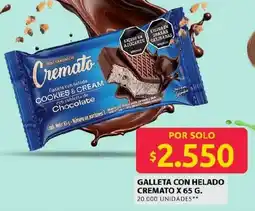 Ara Cremato galleta con helado oferta