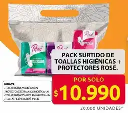 Ara Pack surtido de toallas higiénicas + protectores rosé oferta