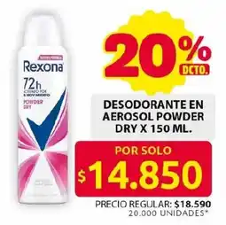 Ara Rexona Powder Drty desodorante en aerosol oferta