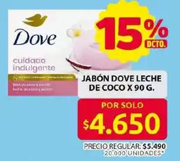 Ara Dove jabon leche de coco oferta