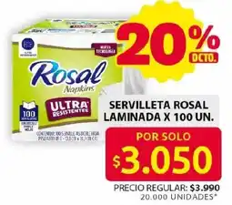 Ara Rosal servilleta laminada oferta