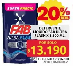 Ara Fab Ultra Flash detergente liquido oferta