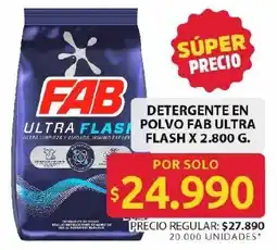 Ara Fab Ultra Flash detergente en polvo oferta
