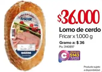 Super Inter Lomo de CErdo Fricar 1.000g oferta