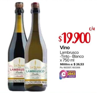 Super Inter Vino Lambrusco-Tinto-Blanco 750ml oferta