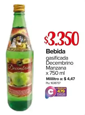 Super Inter Bebida Gasificada Decembrino Manzan 750ml oferta