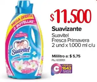 Super Inter Suavizante Suavitel Fresca Primavera 2x1.000ml oferta
