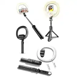 Falabella Selfie Stick con Aro del Luz 3 colores y bluetooth oferta