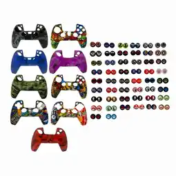 Falabella Funda Protector En Silicona De Diseños + 2 Grips Para Control Ps5 oferta