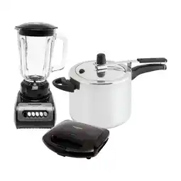Alkomprar Combo UNIVERSAL Licuadora +Sanduchera+ Olla a presion 6 Lts oferta