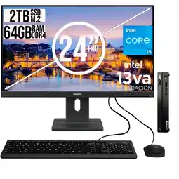 Falabella COMPUTADOR TINY INTEL CORE I5-13420H SSD 2TB RAM 64GB 24 FHD E24-30 oferta