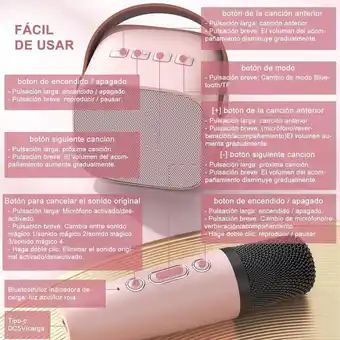 Falabella Parlante Bluetooth Karaoke Microfono Inalambrico As202 oferta