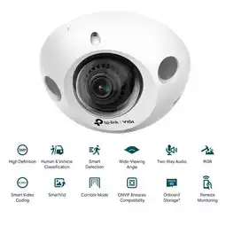 Falabella Camara de vigilancia IP VIGI Mini Domo de 3MP Lente 2.8 Micrófono Ranura microsd oferta