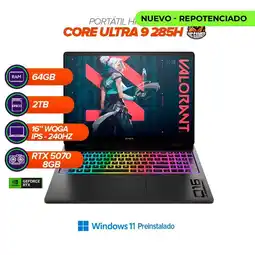 Falabella Portátil Gamer OMEN 16 240Hz / Core Ultra 9 285H / RTX 5070 / RAM 64GB / SSD 2TB oferta