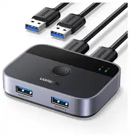 Falabella Switch Interruptor USB 3.0 Conmutador 2 Entradas 2 Salidas HUB 5 Gbps oferta