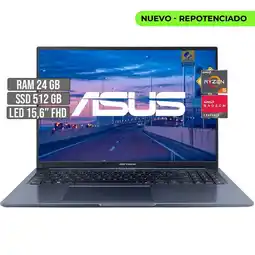 Falabella Portátil Vivobook Ryzen 5 5600H 512GB SSD 24GB RAM 16 FHD oferta