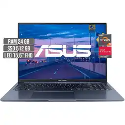 Falabella Portátil Vivobook Ryzen 5 5600H 512GB SSD 24GB RAM 16 FHD oferta