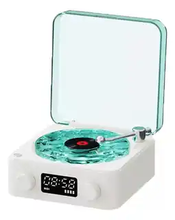Falabella Tocadiscos De Vinilo Parlante Retro Bluetooth The Waves Olas Luz oferta
