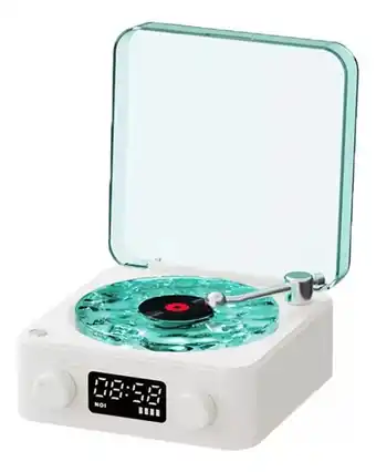 Falabella Tocadiscos De Vinilo Parlante Retro Bluetooth The Waves Olas Luz oferta