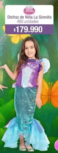 Jumbo Disney disfraz de niña la sirenita oferta