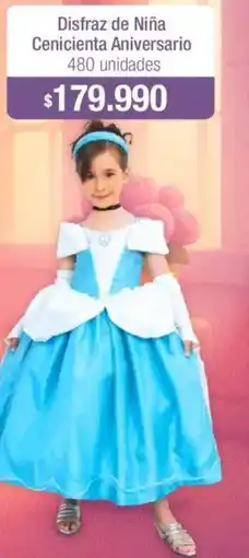 Jumbo Disfraz de niña cenicienta aniversario oferta
