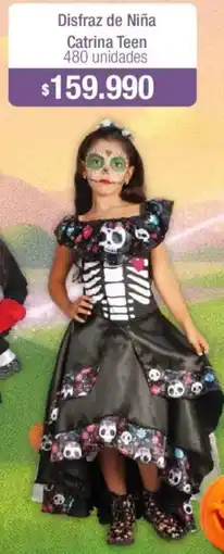 Jumbo Disfraz de niña catrina teen oferta