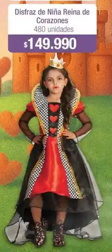 Jumbo Disfraz de niña reina de corazones oferta