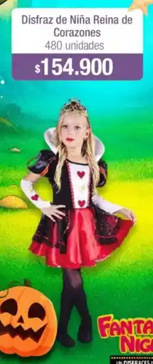 Jumbo Disfraz de niña reina de corazones oferta