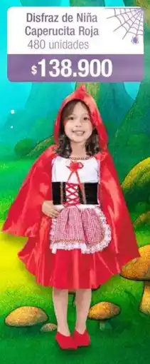 Jumbo Disfraz de niña caperucita roja oferta