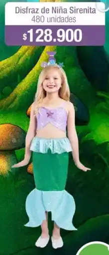 Jumbo Disfraz de niña sirenita oferta