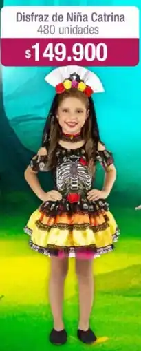 Jumbo Disfraz de niña catrina oferta