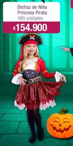 Jumbo Disfraz de niña princesa pirata oferta