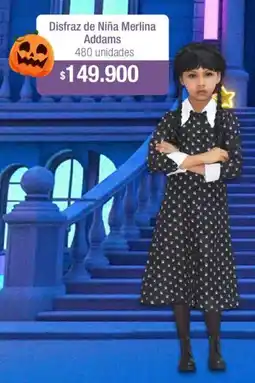 Jumbo Disfraz de niña merlina addams oferta