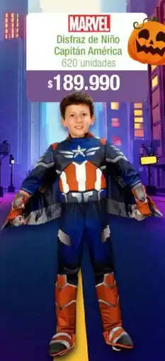 Jumbo Marvel disfraz de niño capitán américa oferta