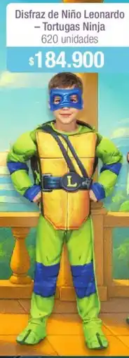 Jumbo Disfraz de niño leonardo - tortugas ninja oferta